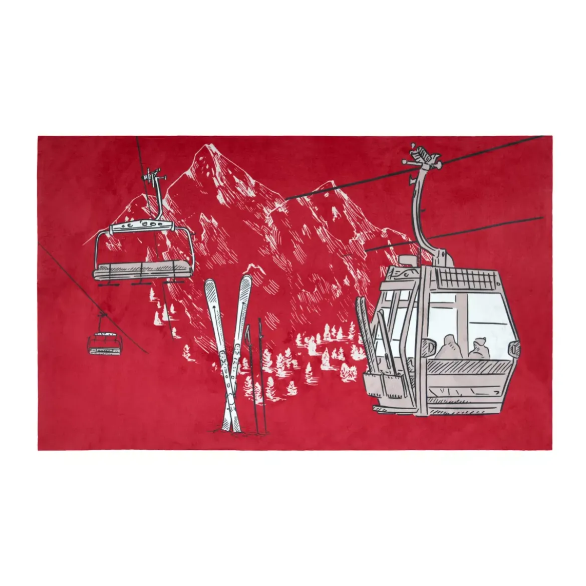 Tappeto multiuso antiscivolo (45 x 75 cm) Villard Rosso