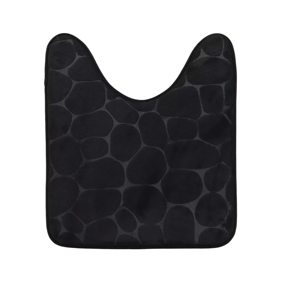Tappeto per wc con memory foam (45 x 50 cm) Galeo Nero
