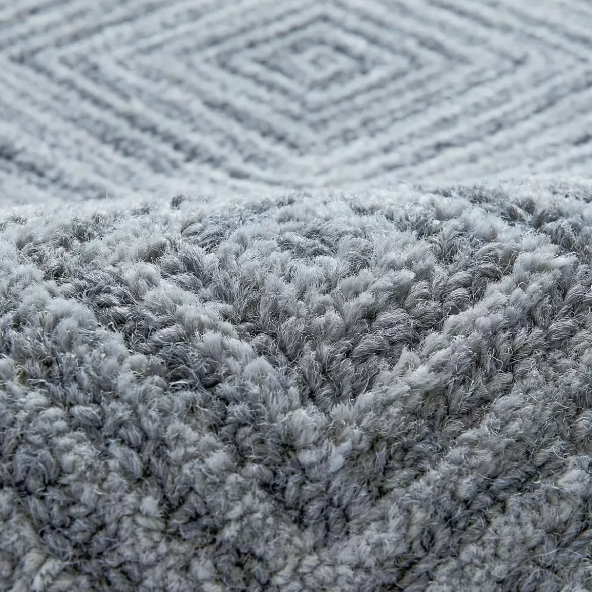 Tappeto rettangolare da soggiorno materiale riciclato tafted (140 x 200 cm) Shelton Grigio