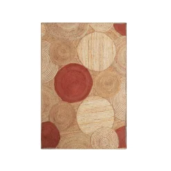 Tappeto rettangolare in juta fatto a mano (140 x 200 cm) Tara Terracotta