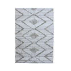 Tappeto da soggiorno rettangolare in materiale riciclato tufted (160 x 230 cm) Kaito Avorio