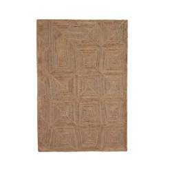Tappeto da soggiorno rettangolare juta tessuto a mano (160 x 230 cm) Anaya Marrone
