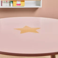 Tavolino bambino legno (H44 cm) Stars Rosa
