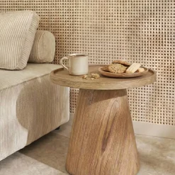 Tavolino in legno (H50 cm) Bernina Marrone