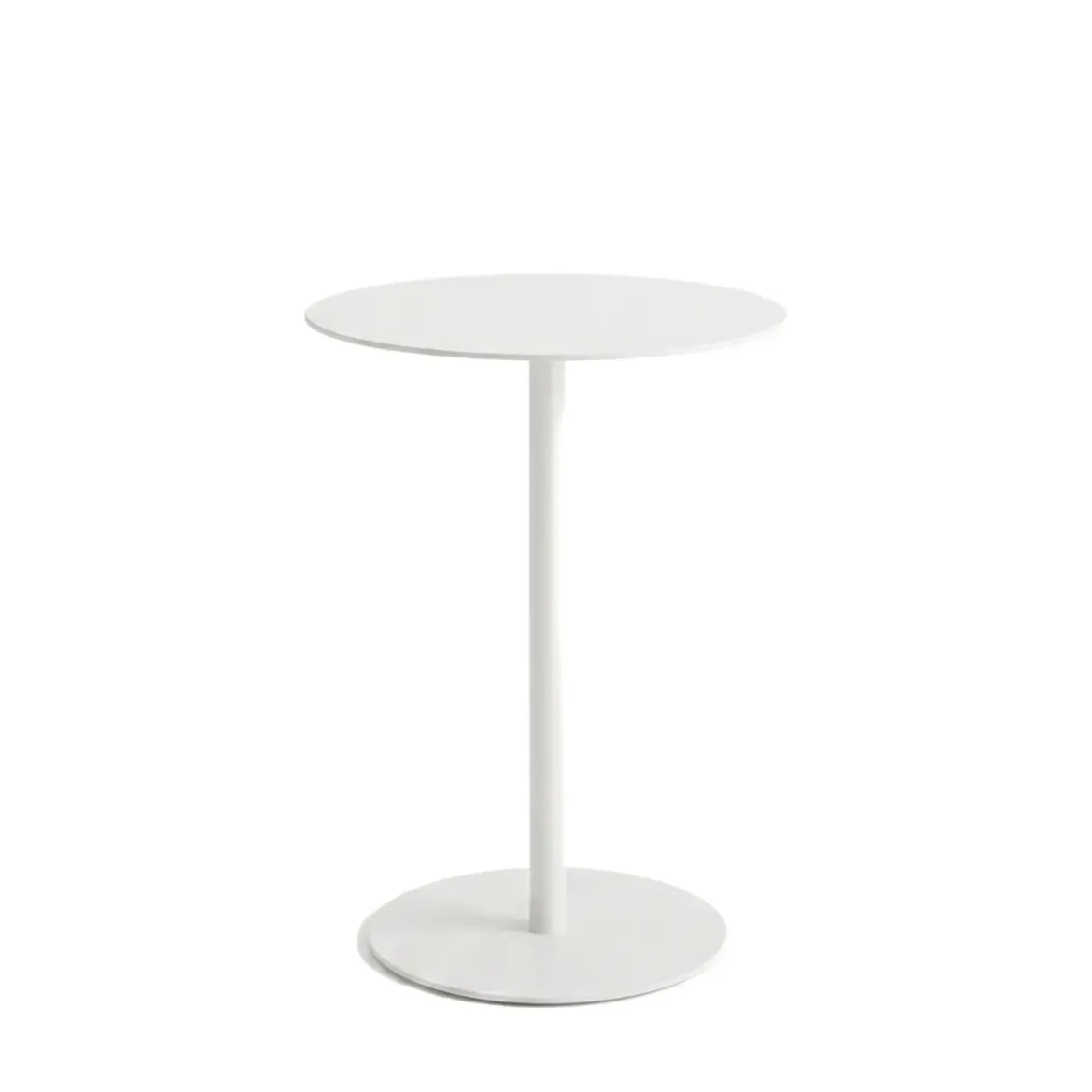 Tavolino in metallo (H53 cm) Lugani Bianco