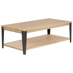 Tavolino rettangolare in rovere massiccio (120 cm) Bristol Naturale