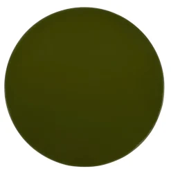 Tavolino rotondo in vetro e MDF (H42 cm) Jila Verde
