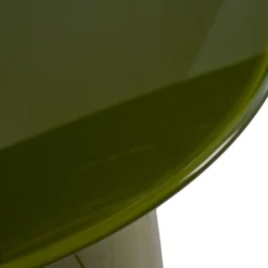 Tavolino rotondo in vetro e MDF (H51 cm) Jila Verde