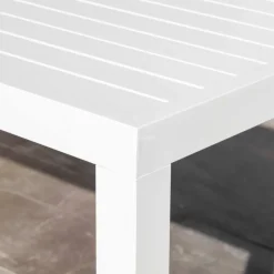 Tavolo alto in alluminio 6 posti (160 x Alt 105 cm) Murano Bianco