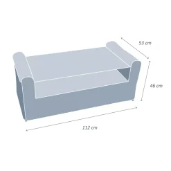 Tavolo basso rettangolare Calvi - Grigio