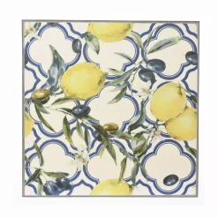 Tavolo bistro quadrato pieghevole in mosaico (58 x 58 cm) Sorrento Azzurro