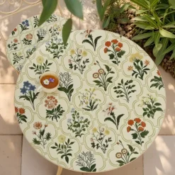 Tavolo bistro rotondo pieghevole in mosaico (D58 cm) Coimbra Crema