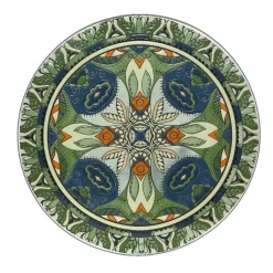 Tavolo bistrot rotonda pieghevole mosaico (60 cm) Cancùn Verde Salvia