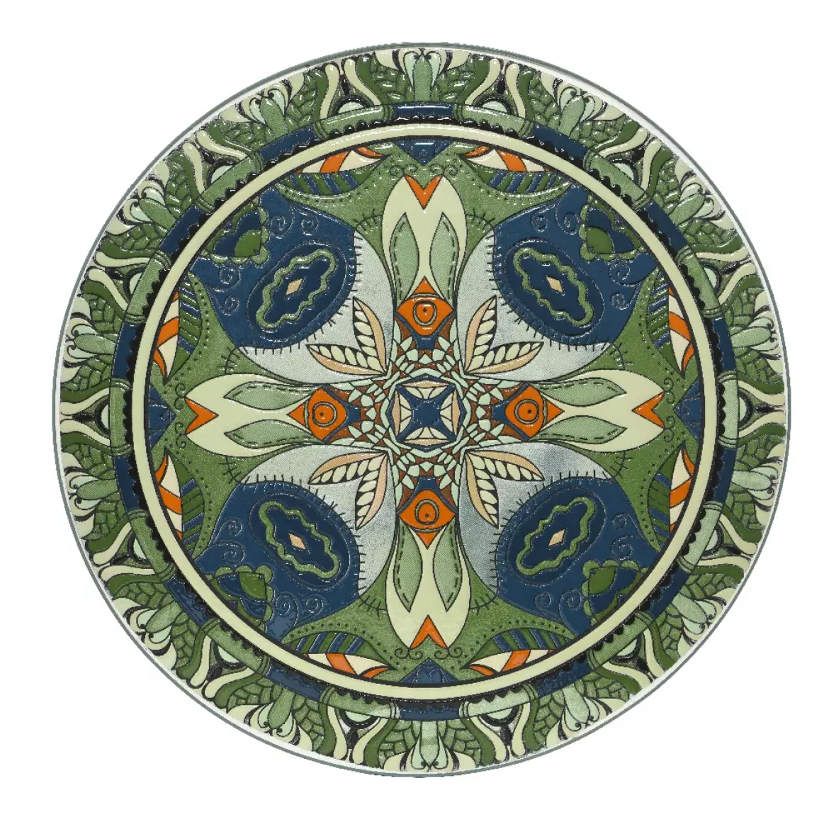 Tavolo bistrot rotonda pieghevole mosaico (60 cm) Cancùn Verde Salvia