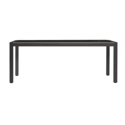 Tavolo da giardino 8 posti alluminio e ceramica (180 x 90 cm) Modena Nero marmorizzato
