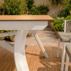 Tavolo da giardino alluminio 8 posti (136 x 136 cm) Amalfi Bianco