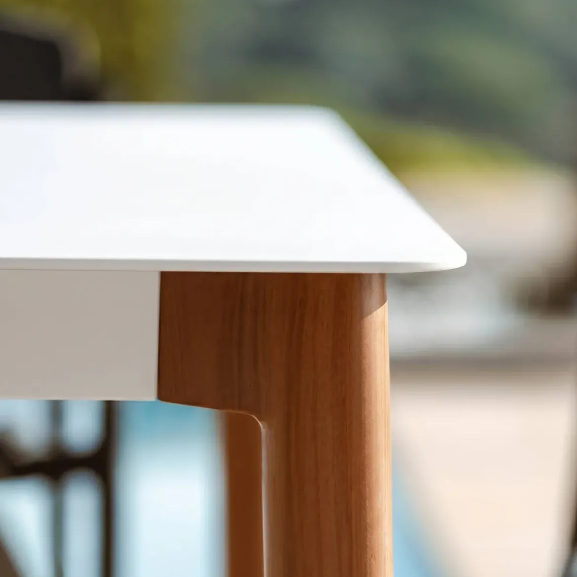 Tavolo da giardino alto in alluminio 8 posti (200 x H105 cm) Monte Carlo Bianco