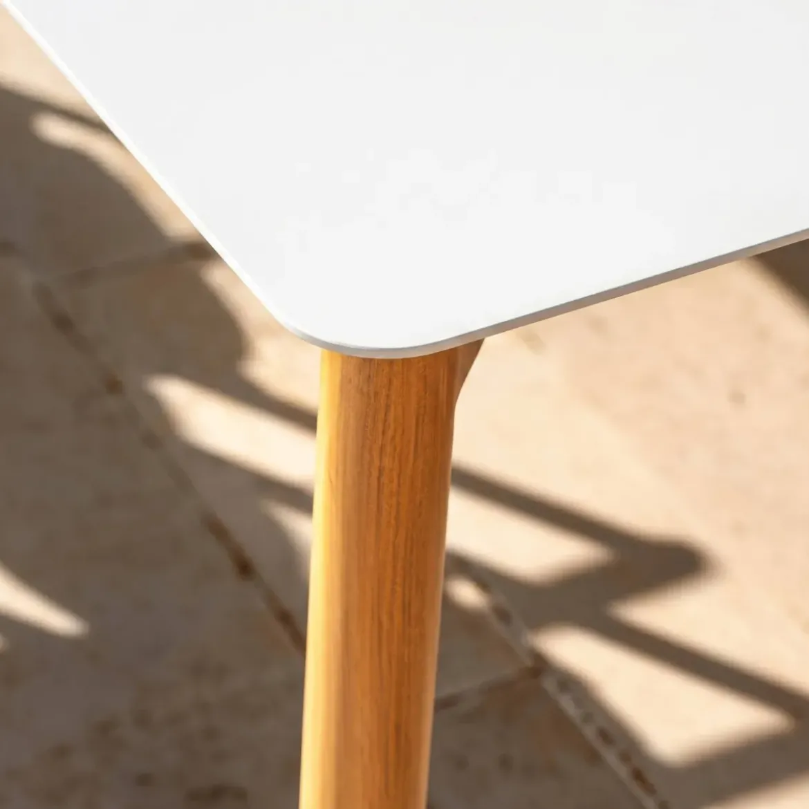 Tavolo da giardino alto in alluminio 8 posti (200 x H105 cm) Monte Carlo Bianco