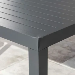 Tavolo da giardino alto in alluminio 6 posti (160 x H105 cm) Murano Grigio antracite