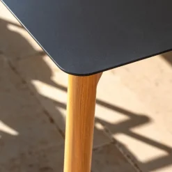 Tavolo da giardino alto in alluminio per 8 persone (200 x H105 cm) Monte Carlo Grigio antracite
