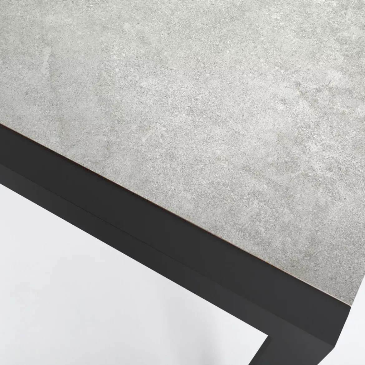 Tavolo da giardino in alluminio e ceramica 8 posti (180 x 90 cm) Modena Grigio chiaro