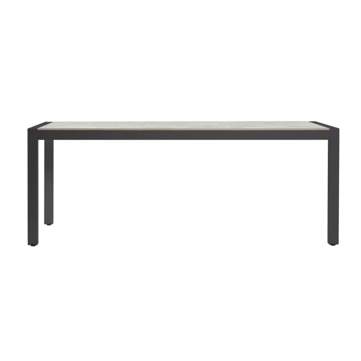Tavolo da giardino in alluminio e ceramica 8 posti (180 x 90 cm) Modena Grigio chiaro