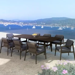 Tavolo da giardino legno teck 8 posti (260 x 100 cm) Cap Ferrat Marrone scuro