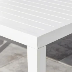 Tavolo da giardino quadrata alluminio 4 posti (70 x 70 cm) Murano Bianco