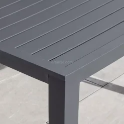 Tavolo da giardino quadrato alluminio 4 posti (89 x 89 cm) Murano Grigio antracite