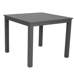 Tavolo da giardino quadrato alluminio 4 posti (89 x 89 cm) Murano Grigio antracite