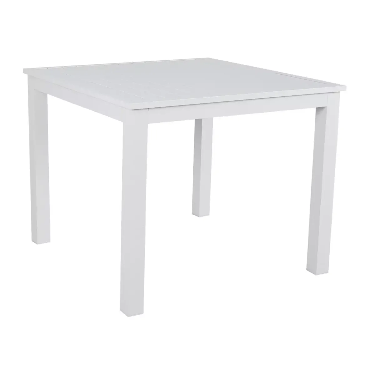 Tavolo da giardino quadrato in alluminio 4 posti (89 x 89 cm) Murano Bianco