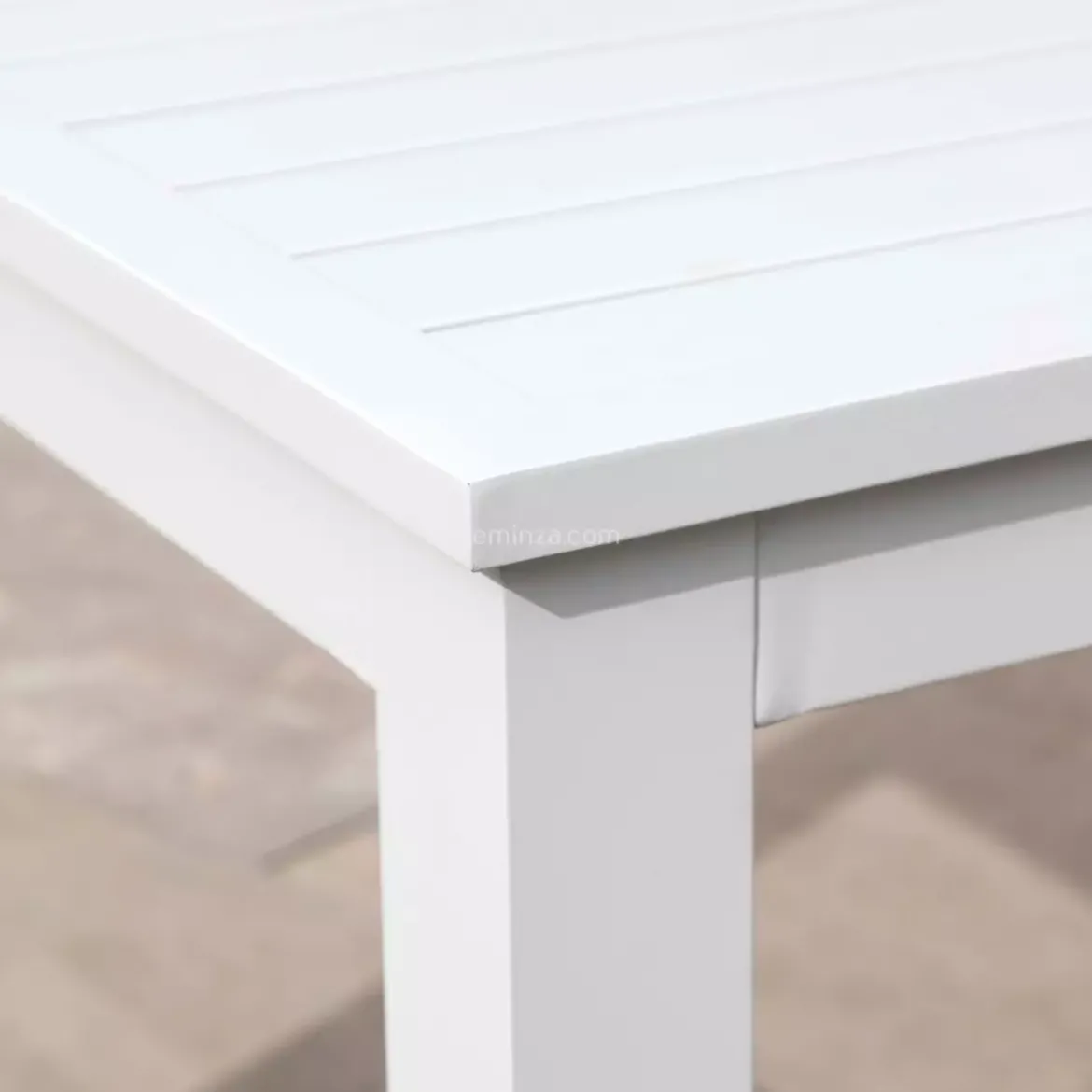 Tavolo da giardino quadrato in alluminio 4 posti (89 x 89 cm) Murano Bianco