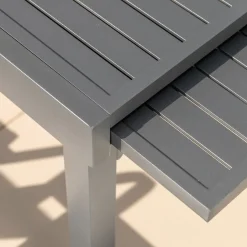 Tavolo da giardino rettangolare allungabile alluminio 10 posti (135/270 x 90 cm) Murano Grigio antracite