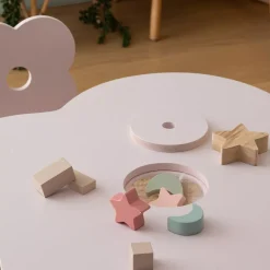Tavolo bambino in legno (40 cm) Dolcezza Fiore Rosa