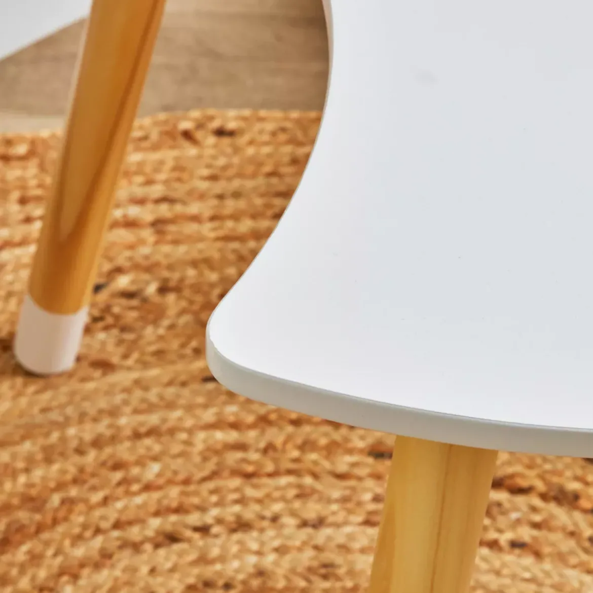 Tavolo e 1 sedia bambino legno (H44 cm) Stars Bianco