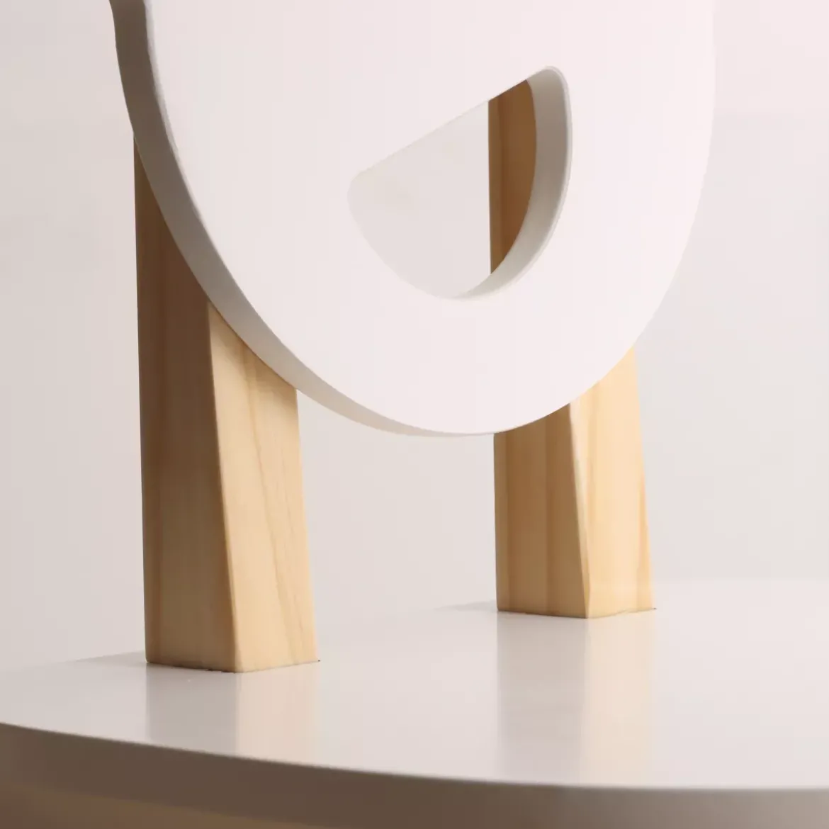 Tavolo e 2 sedie bambino legno (H44 cm) Orsetti Bianco