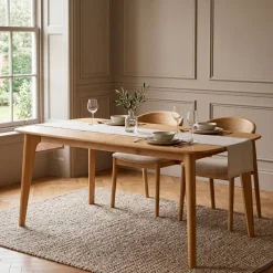 Tavolo rettangolare allungabile in rovere (140 cm) Bilbao Naturale