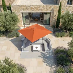 Telo per ombrellone decentrato (3 x 4 m) Elyra Terracotta