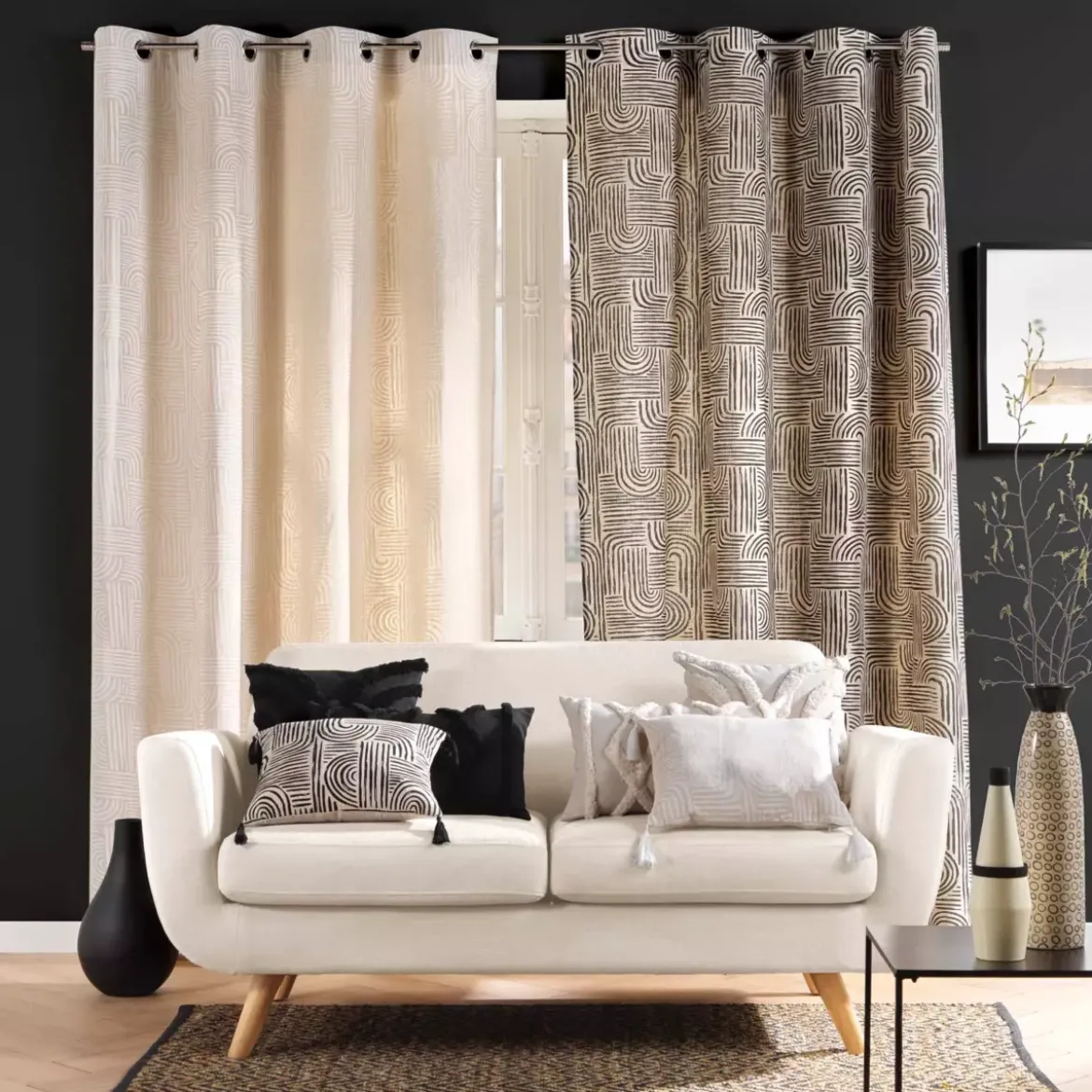 Tenda (140 x 240 cm) Pandore Nero