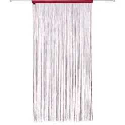 Tenda a fili (90 x H200 cm) Tinta unita Rosso granata