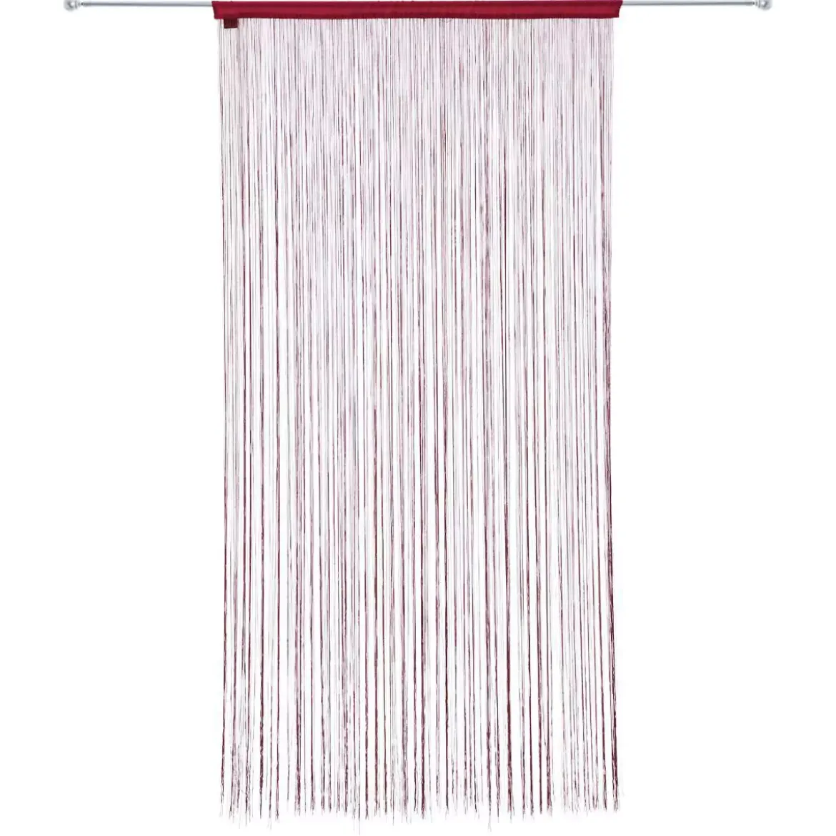 Tenda a fili (90 x H200 cm) Tinta unita Rosso granata