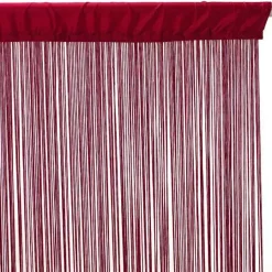Tenda a fili (90 x H200 cm) Tinta unita Rosso granata