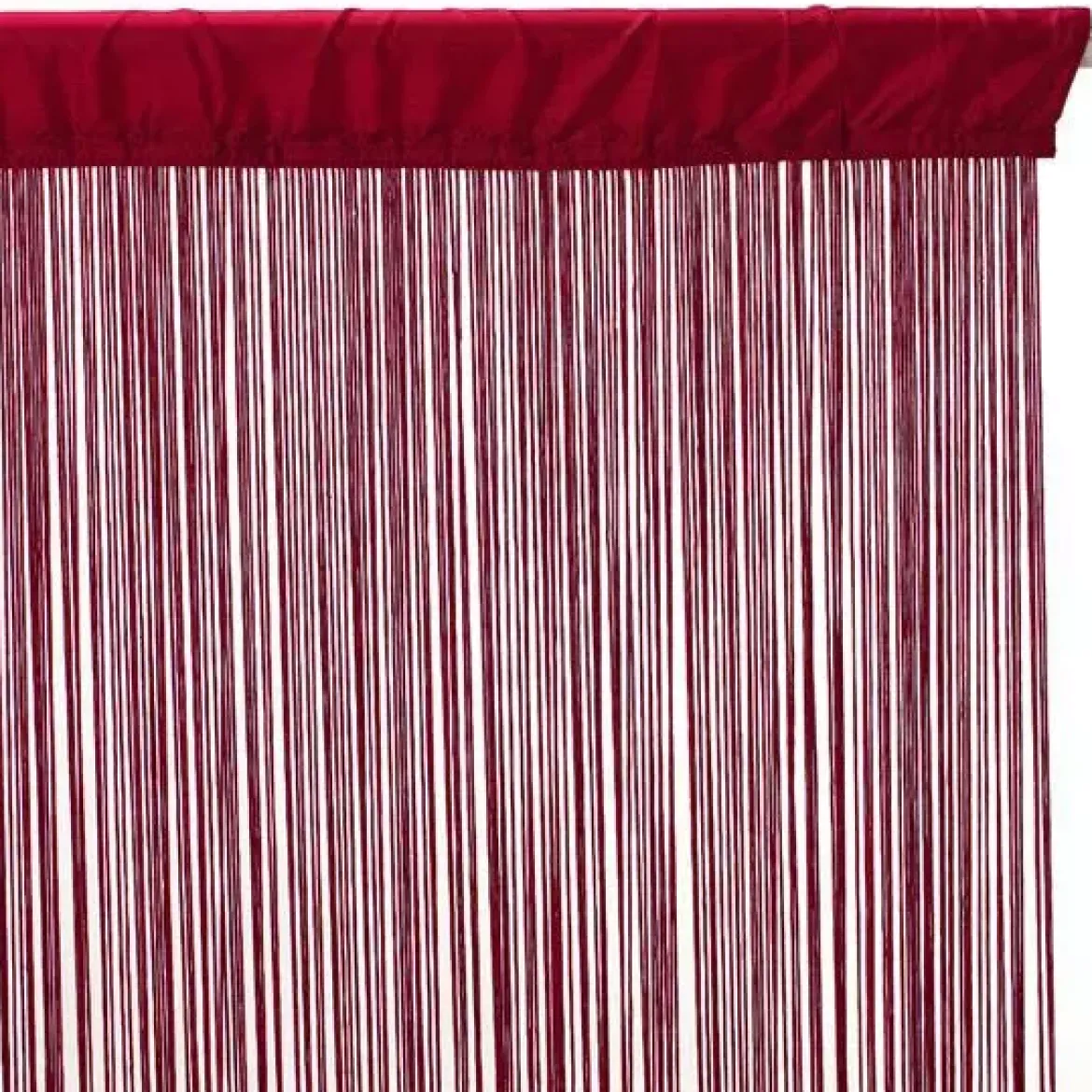 Tenda a fili (90 x H200 cm) Tinta unita Rosso granata