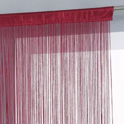 Tenda a fili (90 x H200 cm) Tinta unita Rosso granata