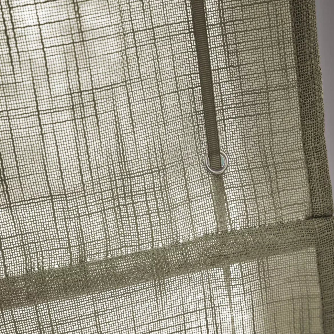 Tenda a pacchetto con passanti nascosti (90 x 180 cm) Robin Verde rosmarino