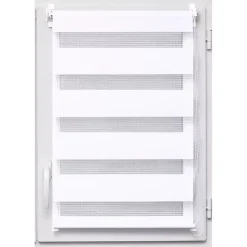 Tenda a rullo (45 x H180 cm) Giorno / Notte Bianco