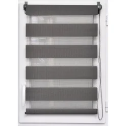 Tenda a rullo (45 X H90 cm) Giorno/Notte Grigio antracite