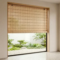 Tenda a rullo con bastoncini di bambù (180 x 180 cm) Bali Marrone
