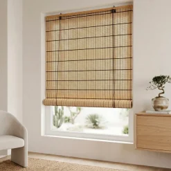 Tenda a rullo con bastoncini di bambù (120 x 180 cm) Bali Marrone