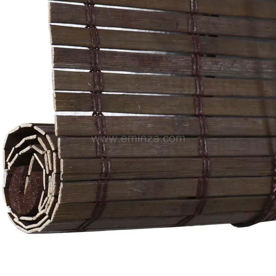 Tenda a rullo con lamelle (40 x H180 cm) Bambù Cioccolato